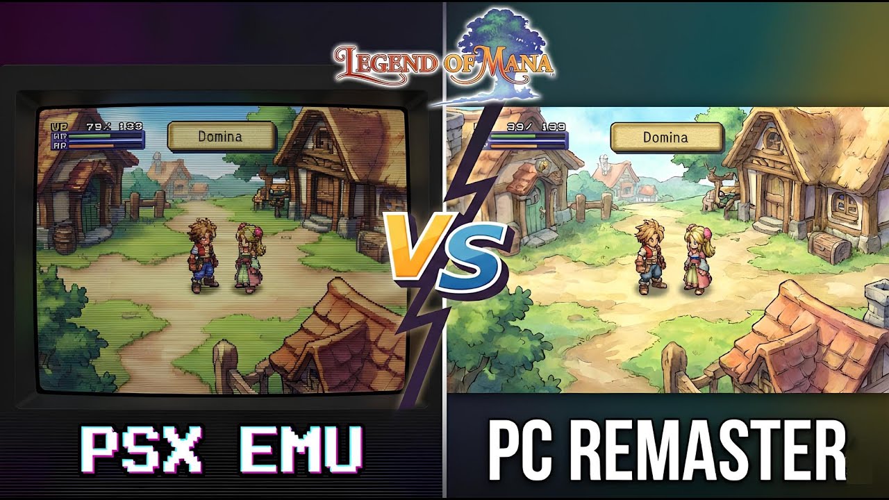 Legend of mana PSx Emu vs PC Comparison