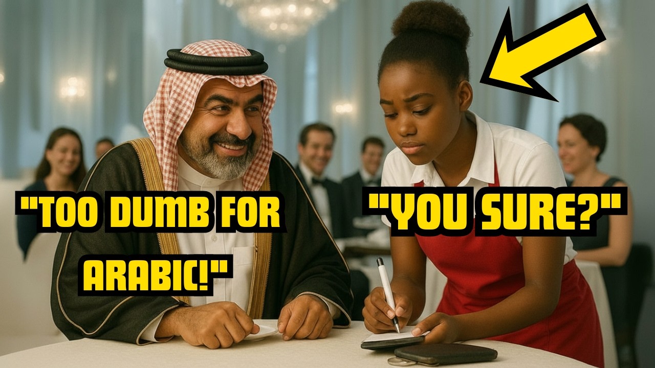 Billionaire Mocks Black Waitress in Arabic – Watch Her Epic Comeback!