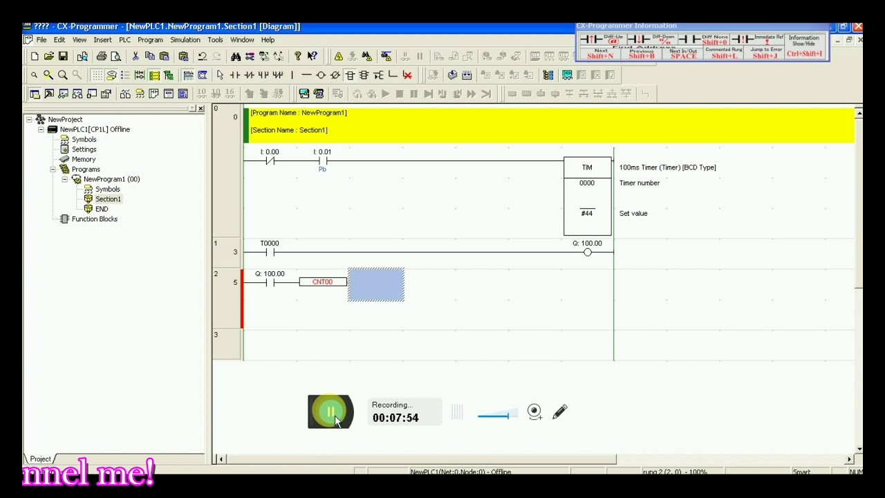 How to timer in omron Plc programming # counter programming in  plc omron