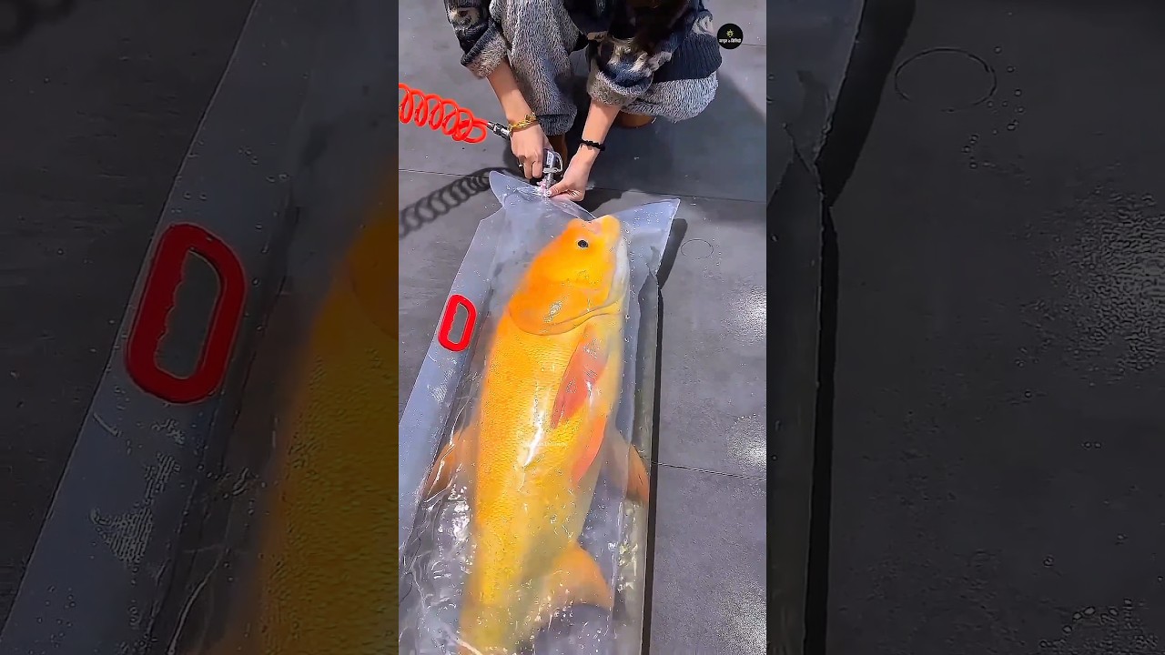 How Live Fish Are Transported Safely in Oxygen Bags 