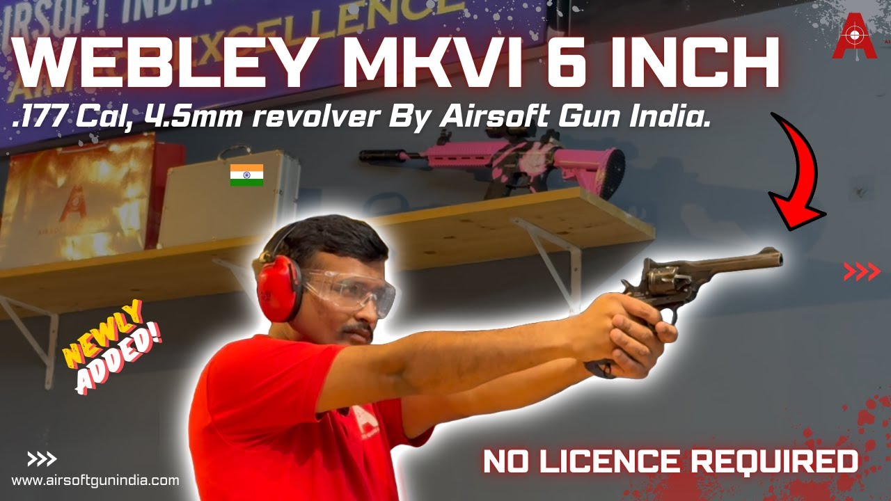 Webley MKVI 6 Inch CO2 Pellet Revolver | Shooting Test & Review in India