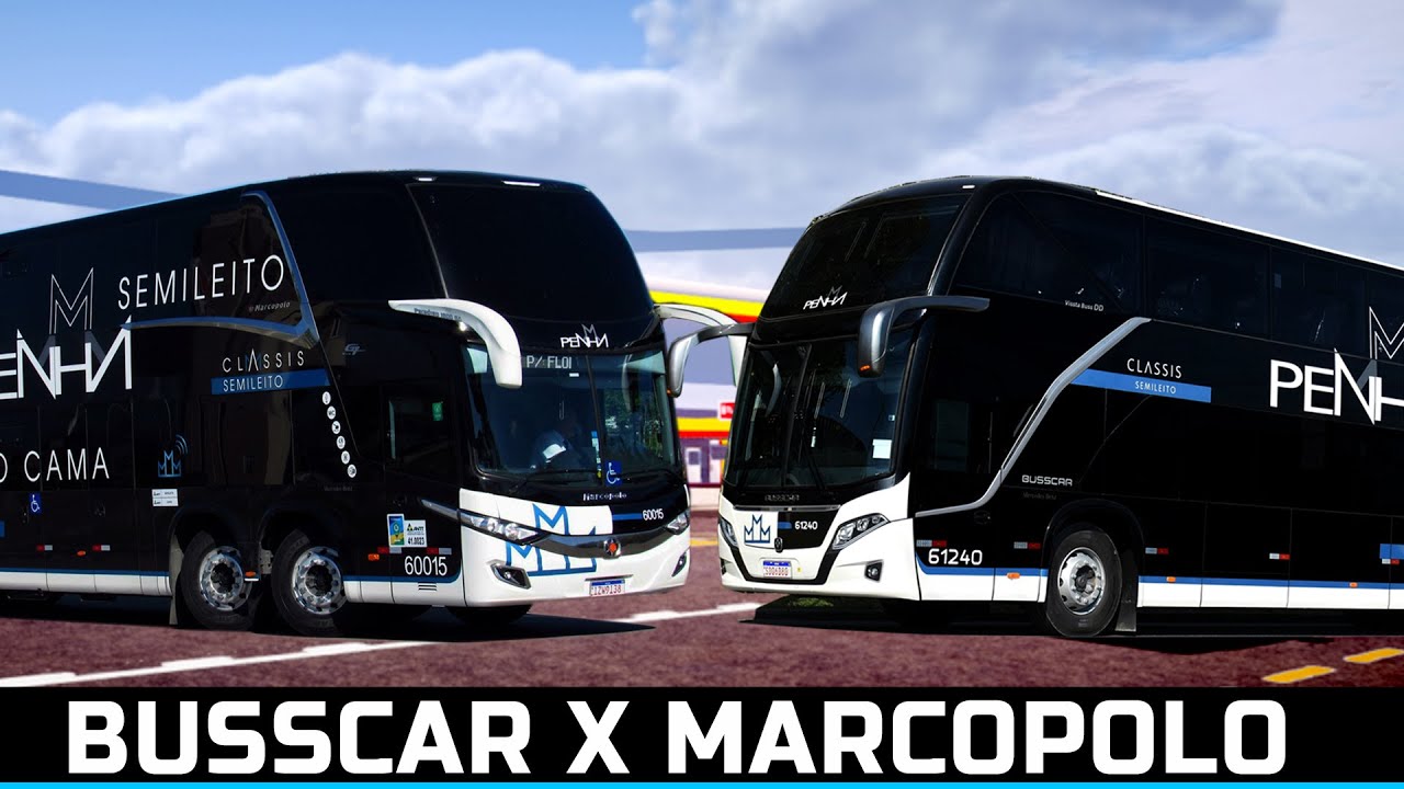 Ônibus NÃO é tudo igual!! BUSSCAR OU MARCOPOLO é o FLA x FLU DOS ÔNIBUS? Qual marca VENCE?