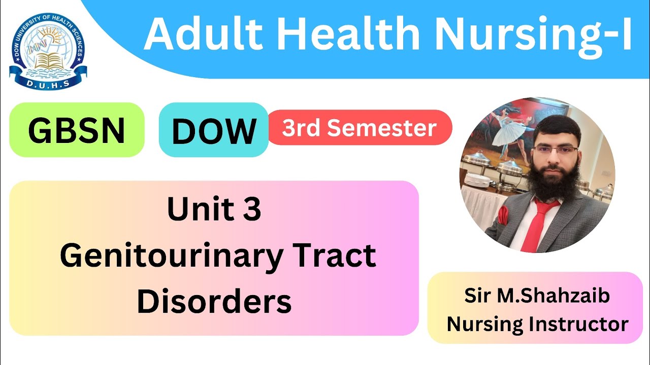 AHN-I Unit 3 ( Genitourinary Tract Disorders ) MCQs from Dow Ppts