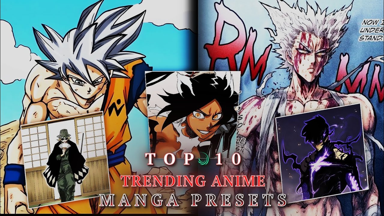 ANIME MANGA TOP 10 TRENDING PRESET G-DRIVE 🖇️ XML+ MATERIALS📍 #alightmotionpresetedit #manga