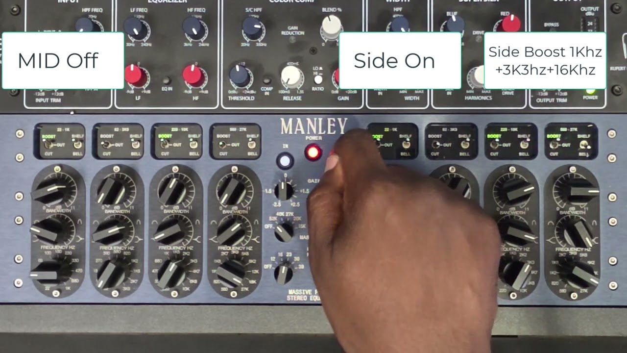 Manley Massive Passive Mastering Version EQ, and the Dangerous Music S & M.
