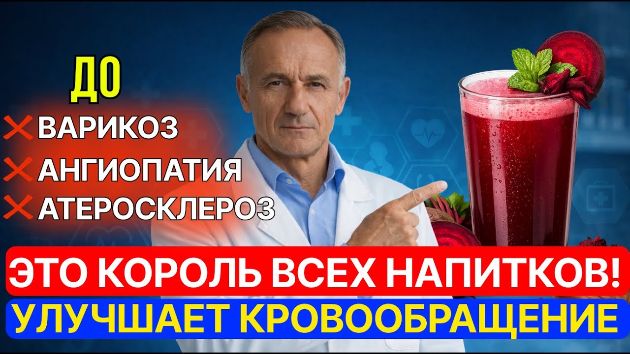ЧТО ПИТЬ, ЧТОБЫ КРОВЬ ПОШЛА ПО НОГАМ - РАБОТАЕТ ДАЖЕ В 70  С ПЕРВОГО ДНЯ!