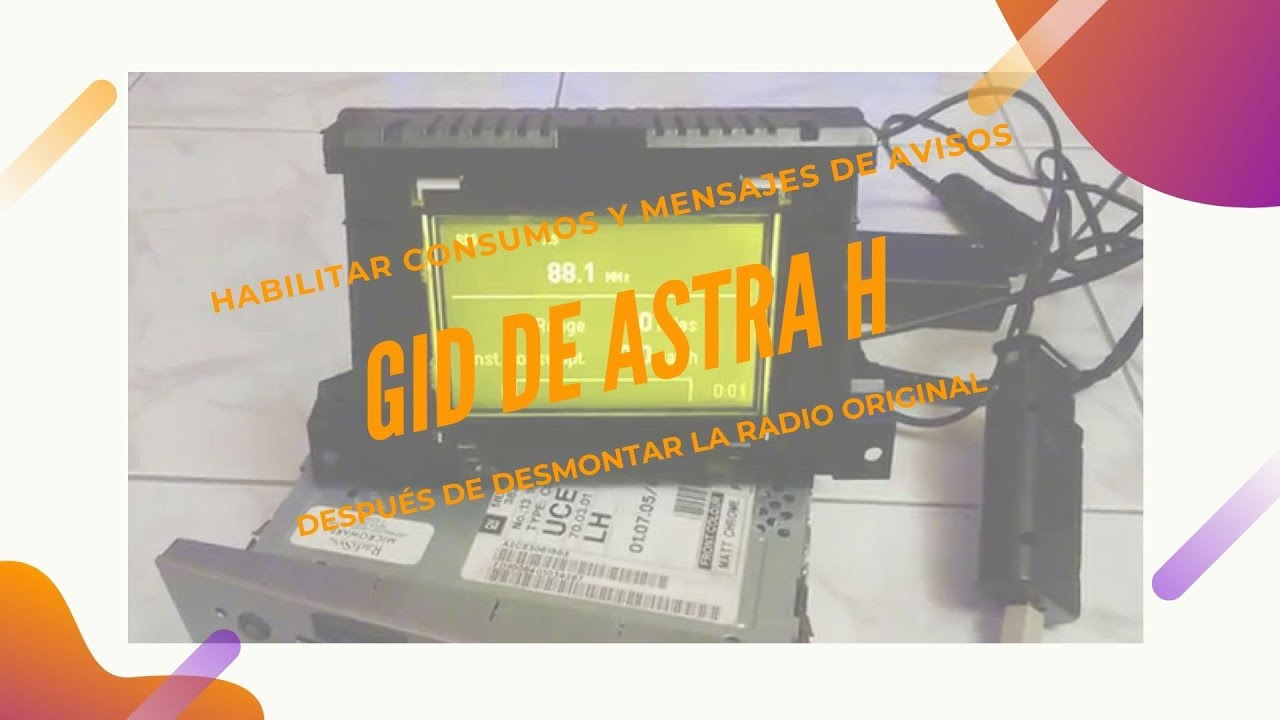 Activar configuración GID astra H después de quitar la radio de origen (program BC) (OPCOM)