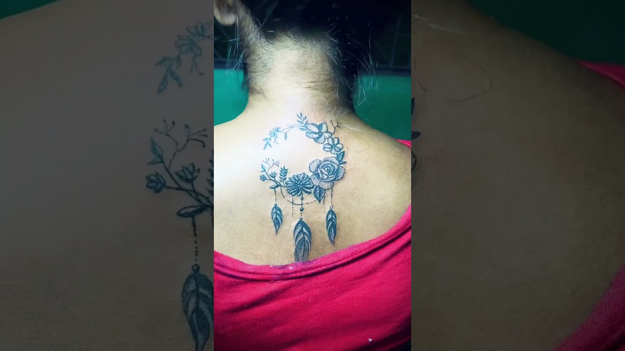 Dream catcher tattoo on back #ranaghat #sagargond #tattoozden #tattoo #viral #video #shots