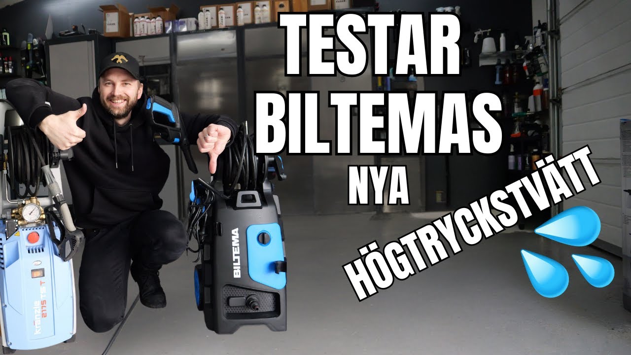 Testar Biltemas nya högtryckstvätt