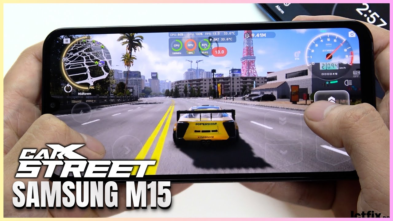 Samsung Galaxy M15 CarX Street Gaming test Update | Dimensity 6100+, 90Hz Display