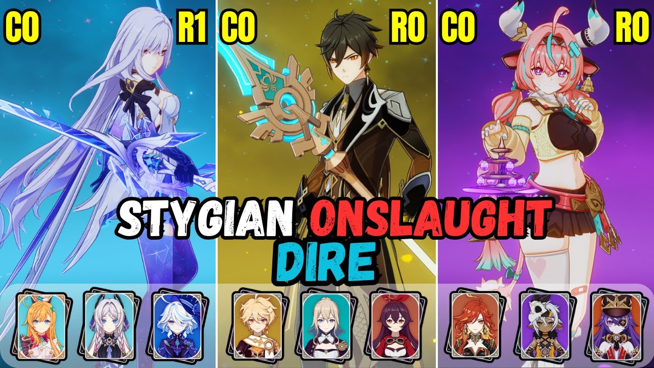 Dire Clear! C0 Skirk | Zhongli | Varesa Stygian Onslaught Genshin Impact 6.2 Luna III [原神]