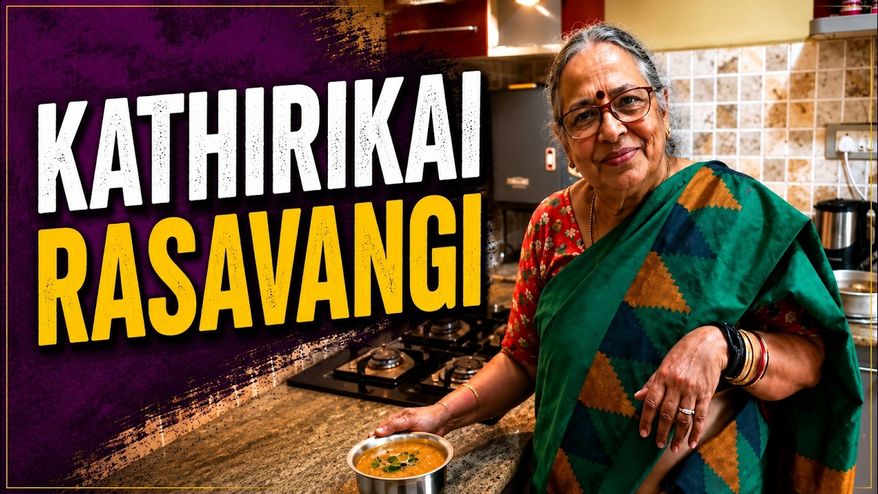 Kathirikai Rasavangi Recipe in Tamil - BY PALAKKAD MAAMI