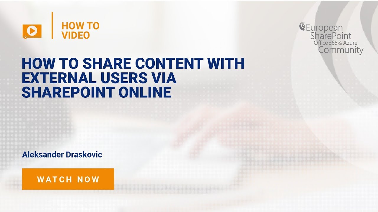 How to Share Content with External Users via SharePoint Online