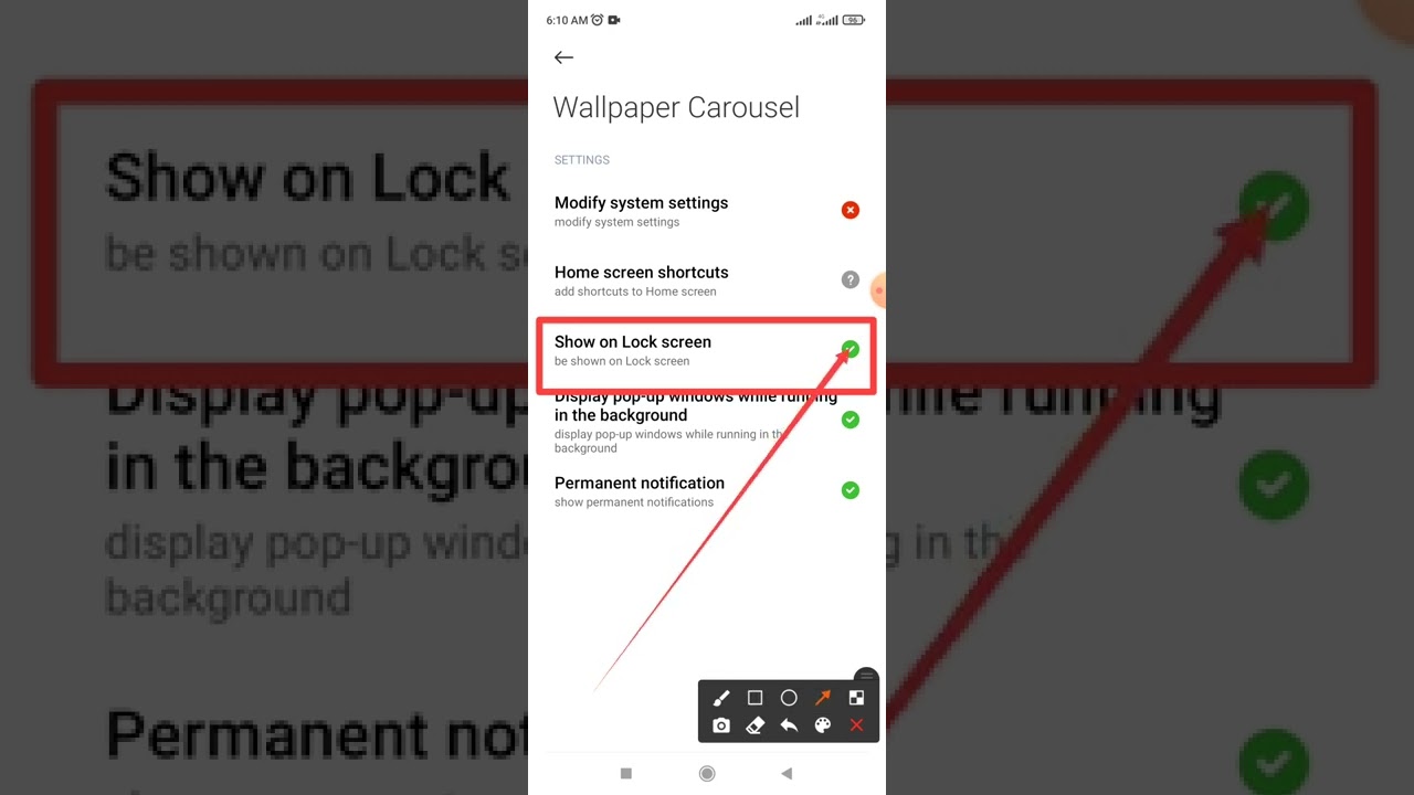 How to fix wallpaper carousel app show on lock screen setting