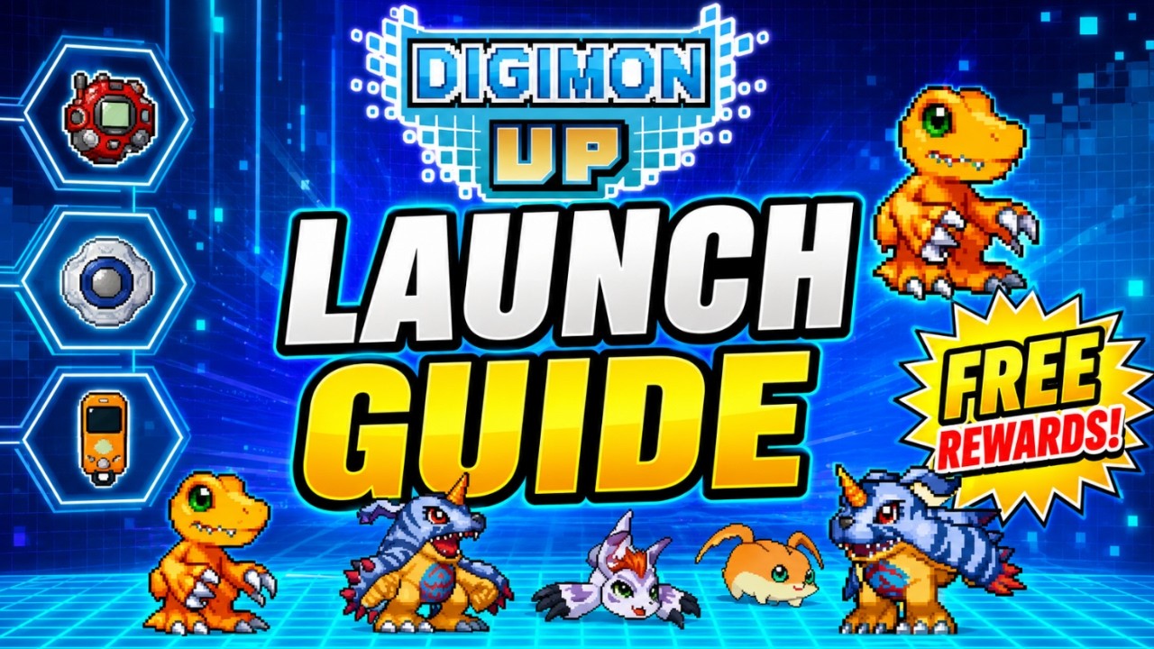 DIGIMON UP Launch Guide: Gameplay, Gacha, Partners & FREE Rewards