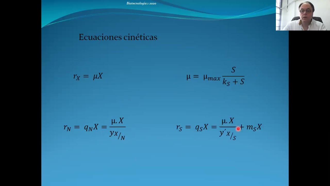Video 33 del curso de Biotecnología 1 2020. Sistema de cultivo Batch alimentado 1 de 3
