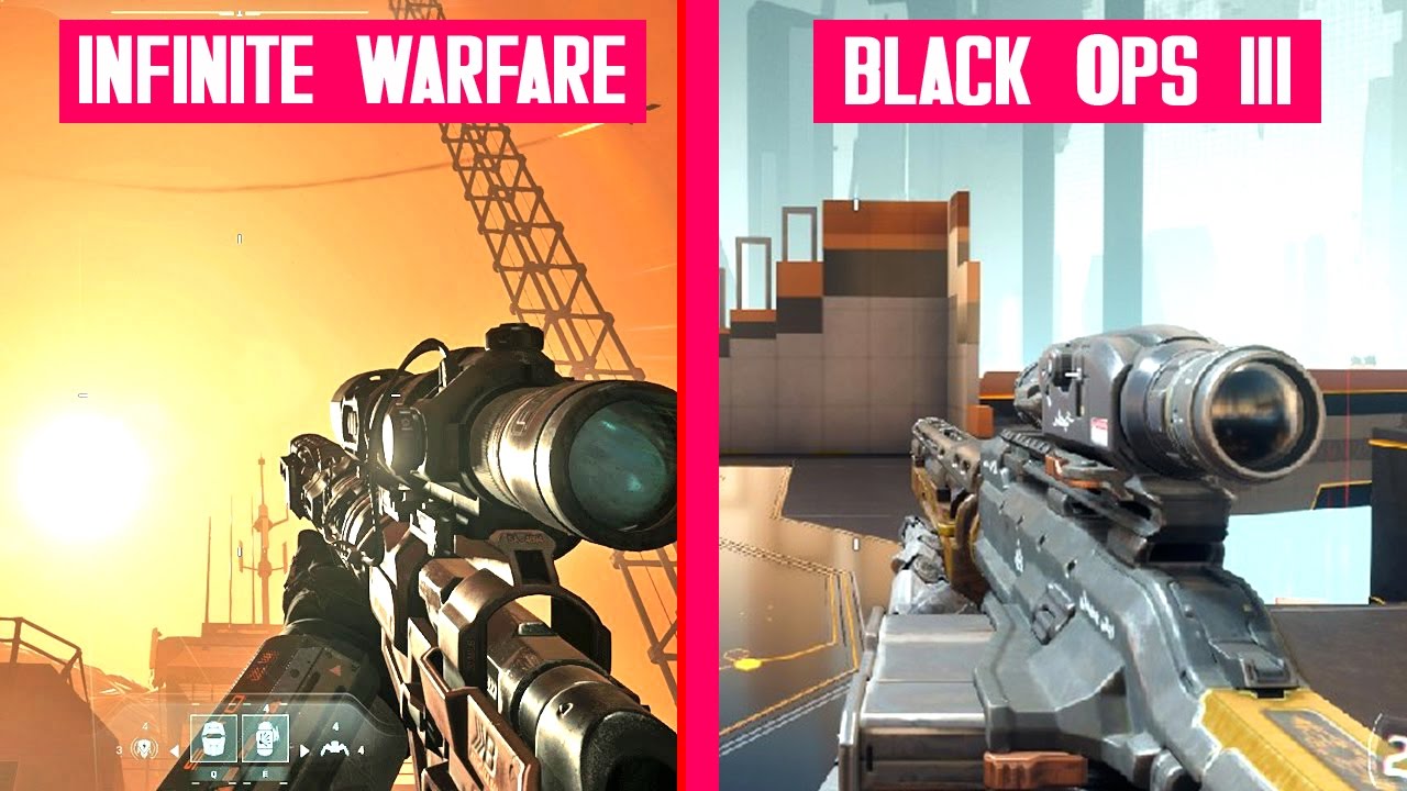 Call of Duty Infinite Warfare vs Black Ops 3  - Weapons Comparison