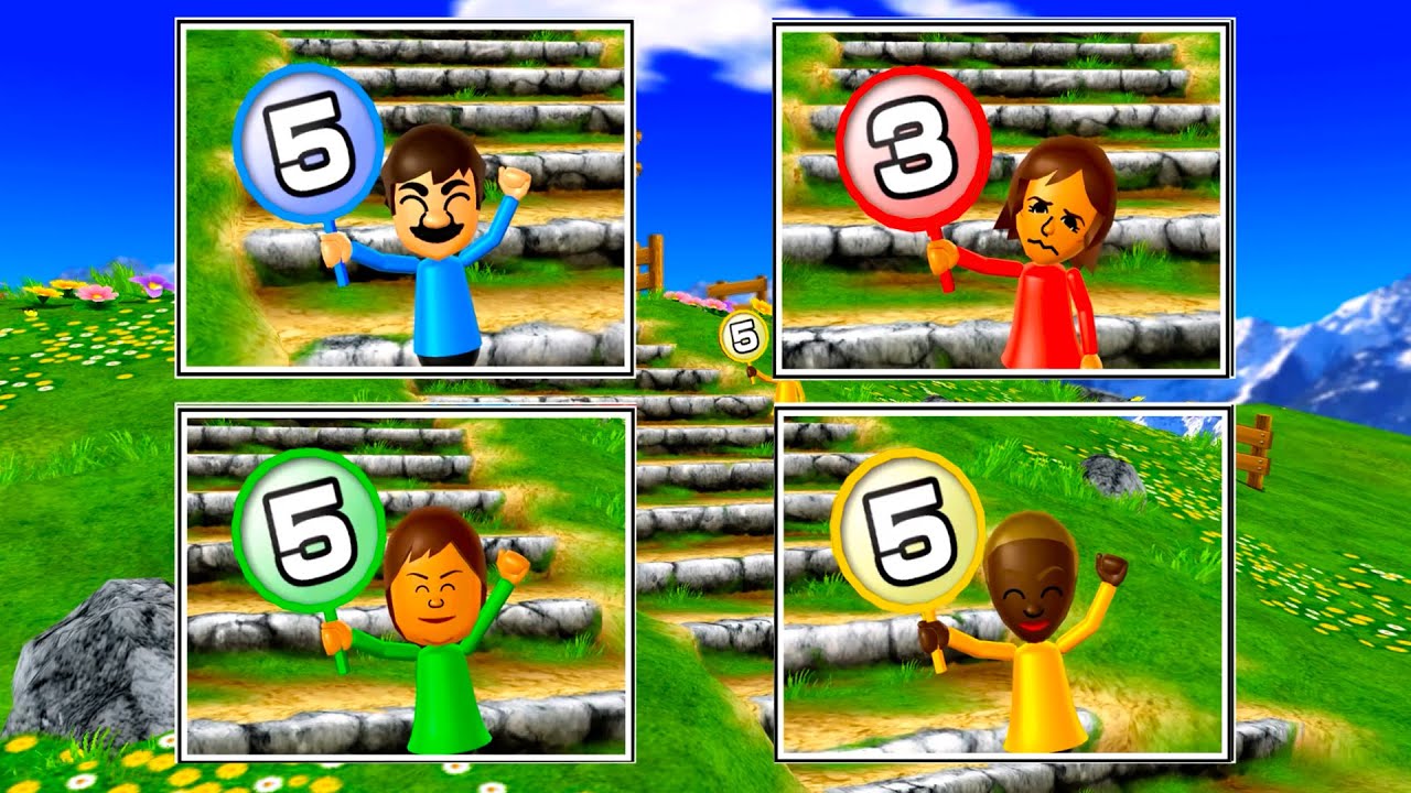 Wii Party Swap Meet Minigames Showdown Mario vs  Yoko vs  Steph vs  Emma (Hardest Difficulty )