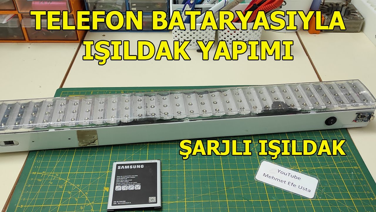 TELEFON BATARYASI İLE IŞILDAK TAMİRİ, BOZUK IŞILDAKLARINIZI ATMAYIN, Şarjlı Işıldak Yapımı