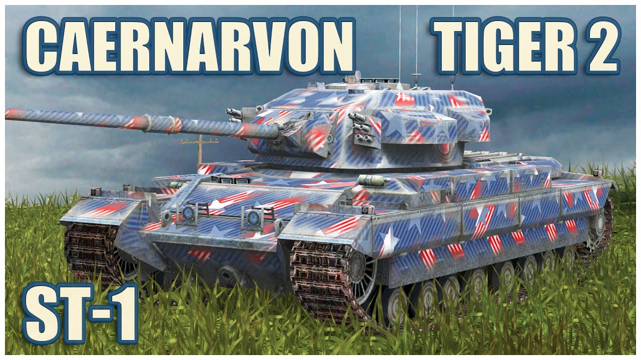 Caernarvon, Tiger II & СТ-1 • WoT Blitz Gameplay