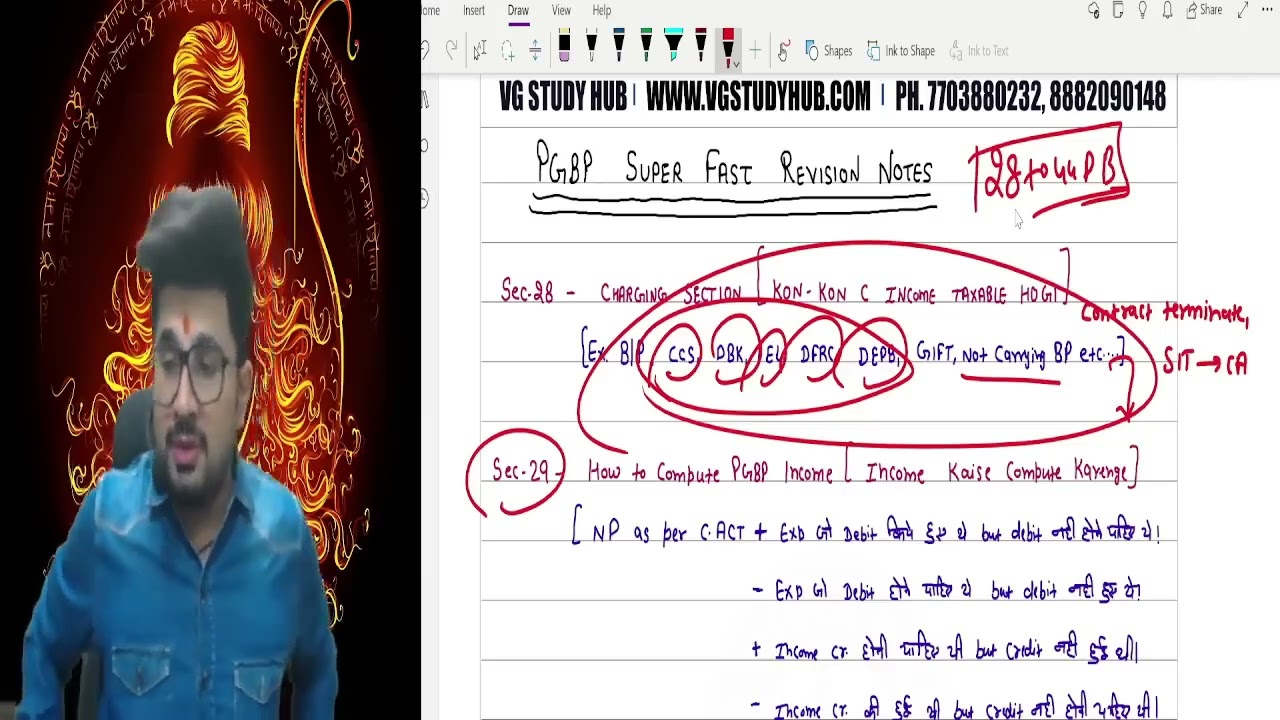 PGBP Revision in 85 Minutes🔥 | Last Time Revision by VG Sir🔴 Dec 24/Jan 25 |