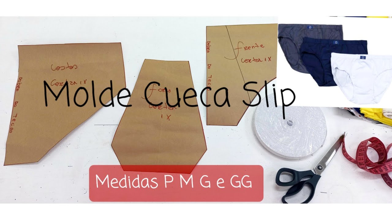 Como fazer molde CUECA adulto masculina  Ideias Para  Retalhos de tecidos