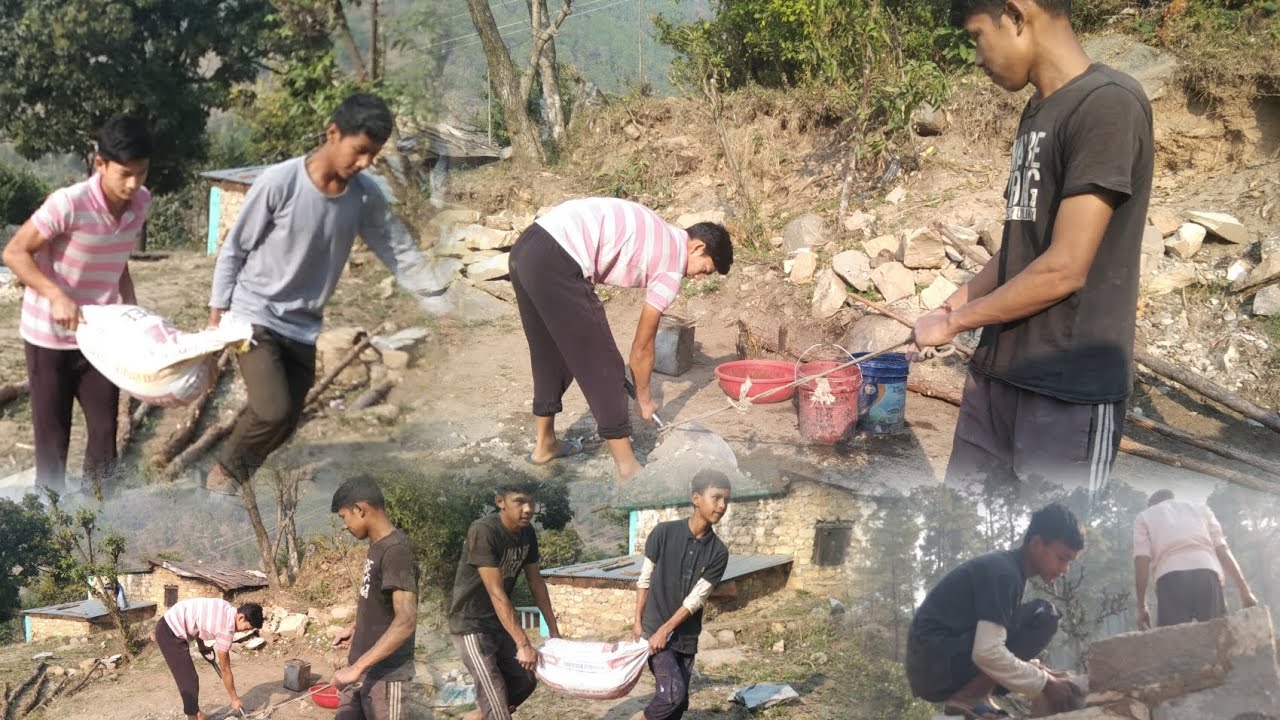 आखिरकार पूरा हुआ खिड़की और चौखट में सीमेंट डालने का काम ☺️।।