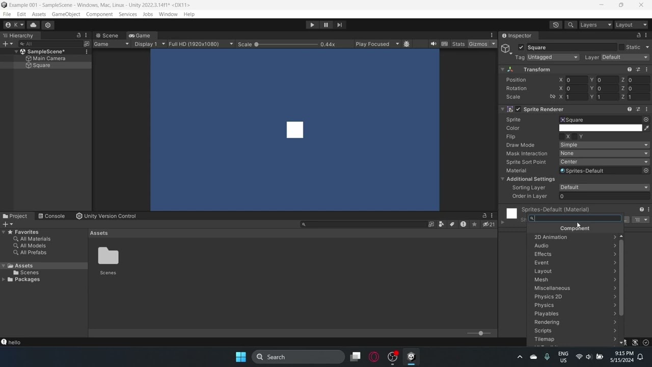How to add a script to a game object | UNITY TUTORIAL