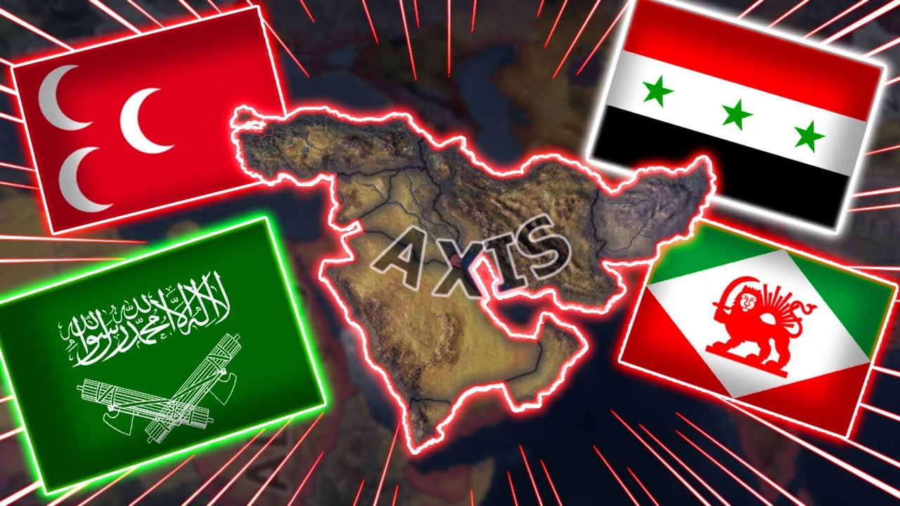 What If The Middle East Joined The Axis in HOI4? | AI Only Timelapse