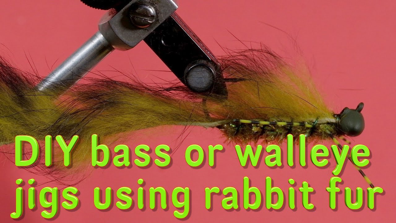 Learn to make DIY bass and walleye jigs using rabbit fur for those days when the fish are fussy