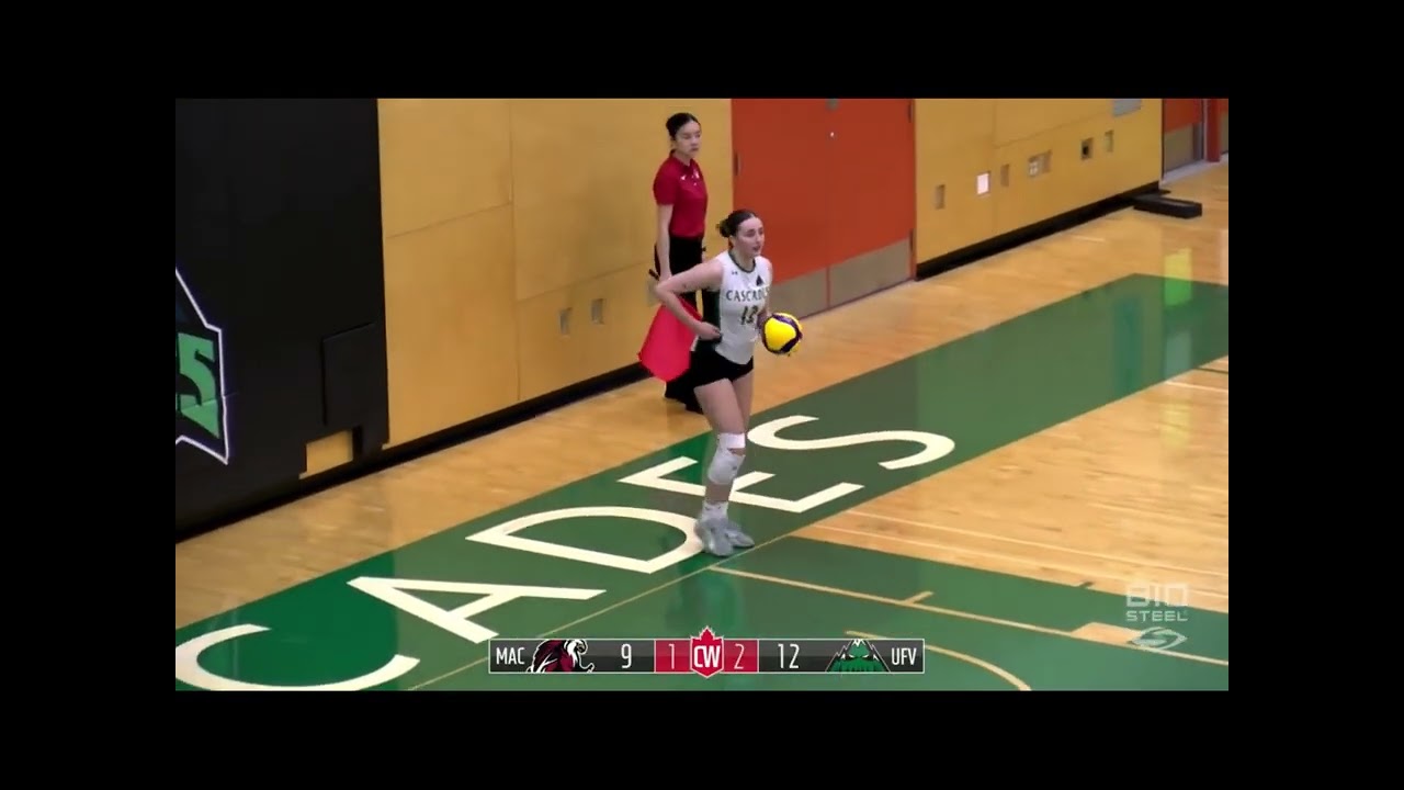 1 set from UFV vs Macewan playoff match - #4 Defense Libero UFV