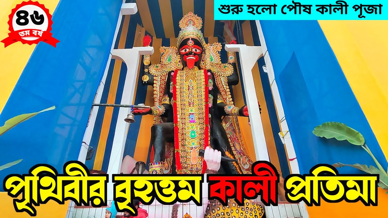 পৃথিবীর সবচেয়ে বড় পৌষকালী প্রতিমা দর্শন করুন | Kalna 52 Hat Kali | Santipur 52 Hat Kali | Maa Kali