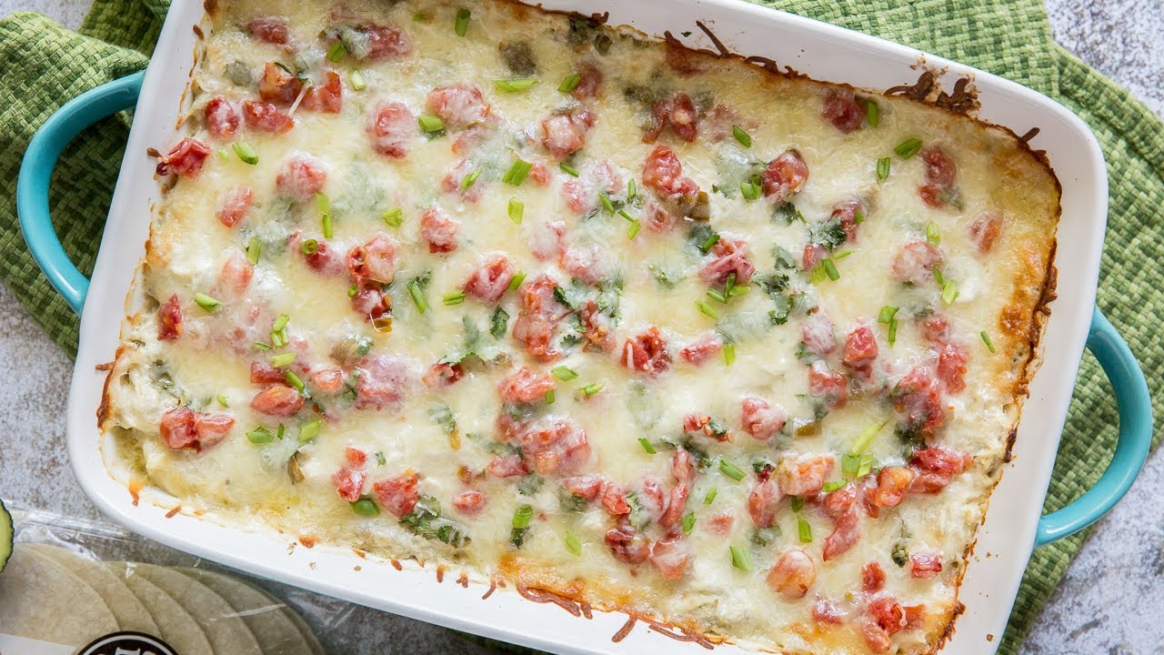 Chicken Tortilla Casserole with Salsa Verde