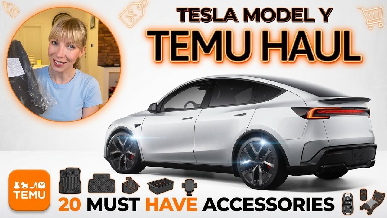 TESLA Model Y ⚡ TEMU HAUL | 20 SUPER dodataka 🔥 #tesla #temu 