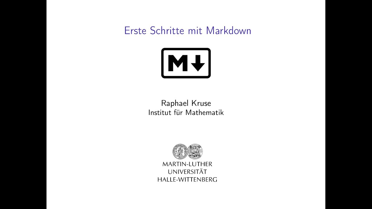 Erste Schritte mit Markdown: Teil 1 Grundlagen