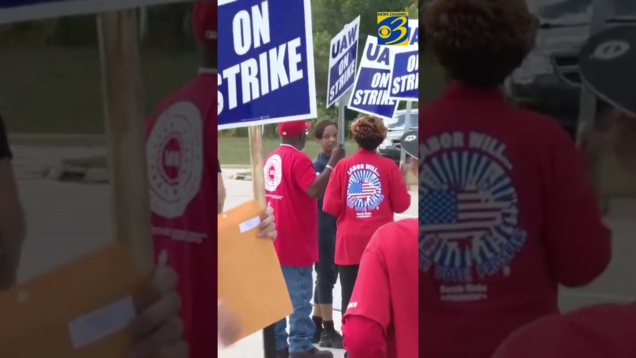 UNION FIRST: United Auto Workers strike against Detroit's Big Three at the same time