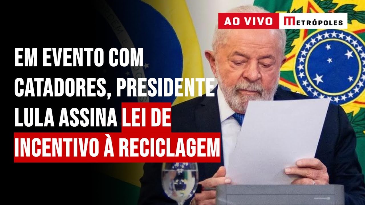 Em evento com catadores, presidente Lula assina lei de incentivo à reciclagem