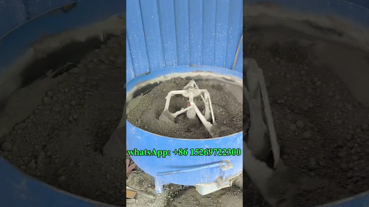 Homemade concrete pan mixer with 500 liter capacity for one bag cement mixing  #construction  #mixer