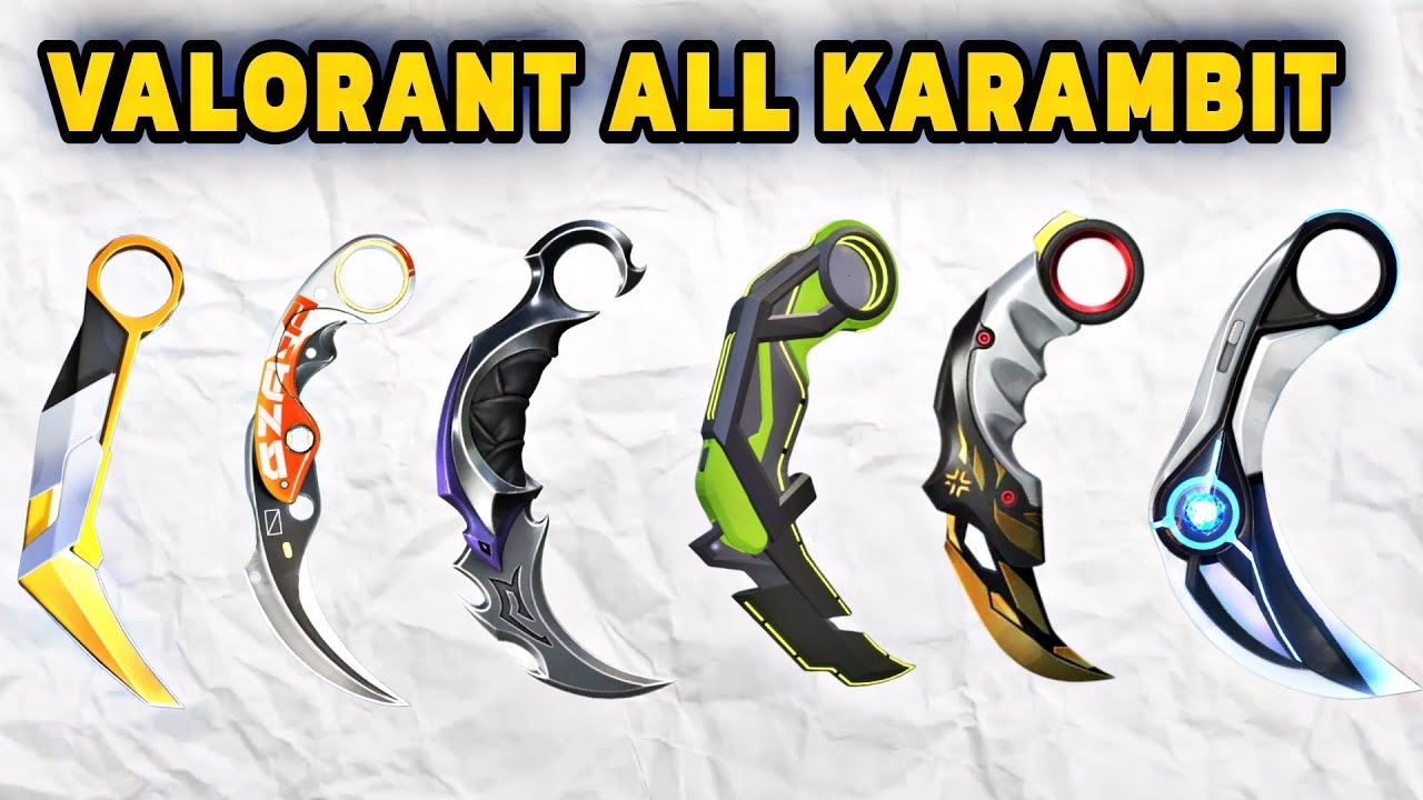 Every Karambit Knife in VALORANT Wrost to Best | Valorant All Karambit Knifes