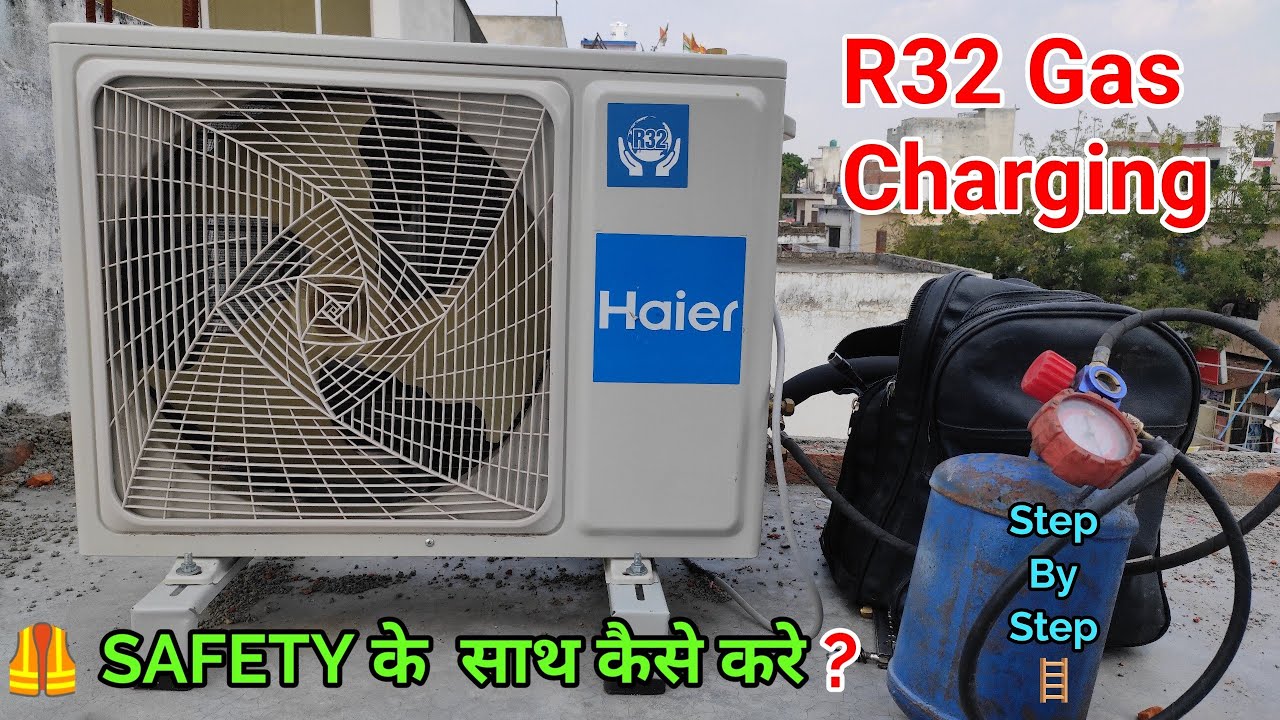 R32 Gas Charging Full Practical, Ac gas charging full details ! Gas Charging in AC || #R32gascharge