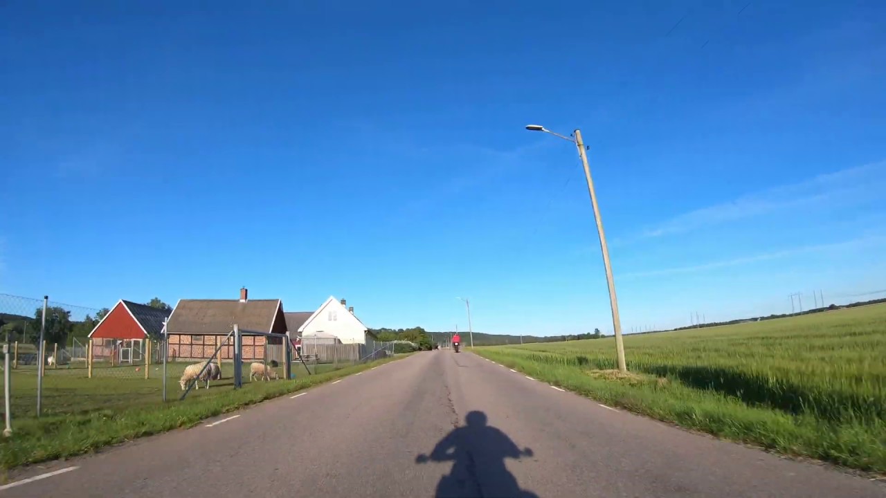 Motorcycle ride + beautiful country roads with sound and music.