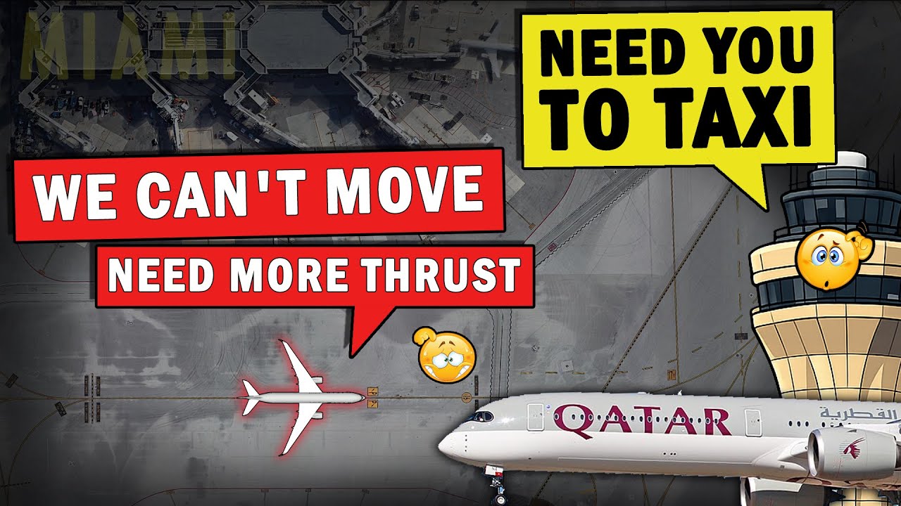 Qatar Pilots UNABLE to Move Aircraft | Controller Won't Understand