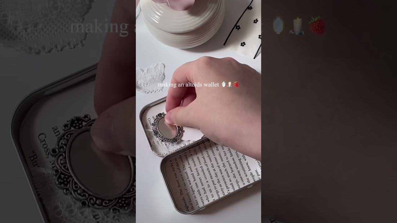 making an altoids wallet! #aesthetic #aestheticedits #upcycle #upcyclingideas #wallet