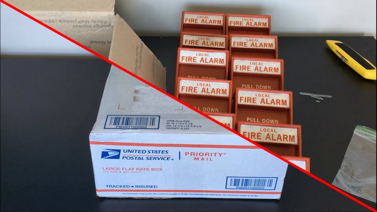 RARE ALARM UNBOXING! LOT OF 12 Faraday 10123 Fire Alarm Pull Stations