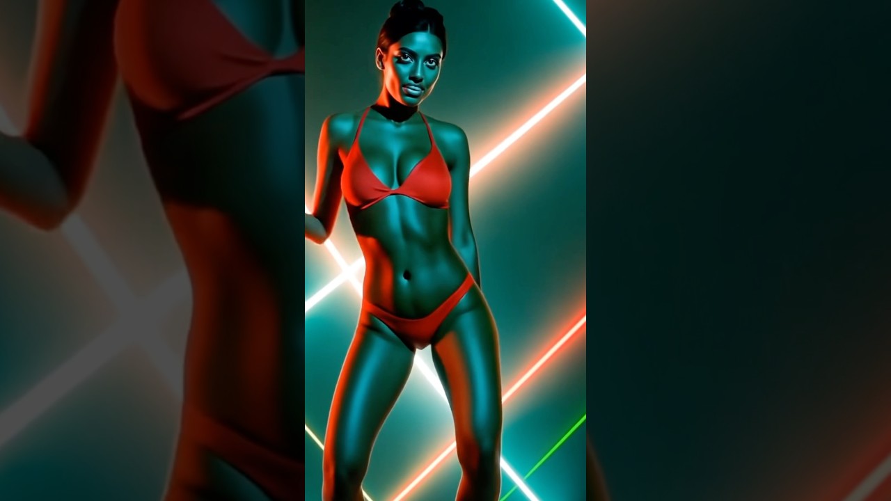 Techno Dance Pure Rhythm – Sexy Girl Dancing in Red Light to House Vibes.