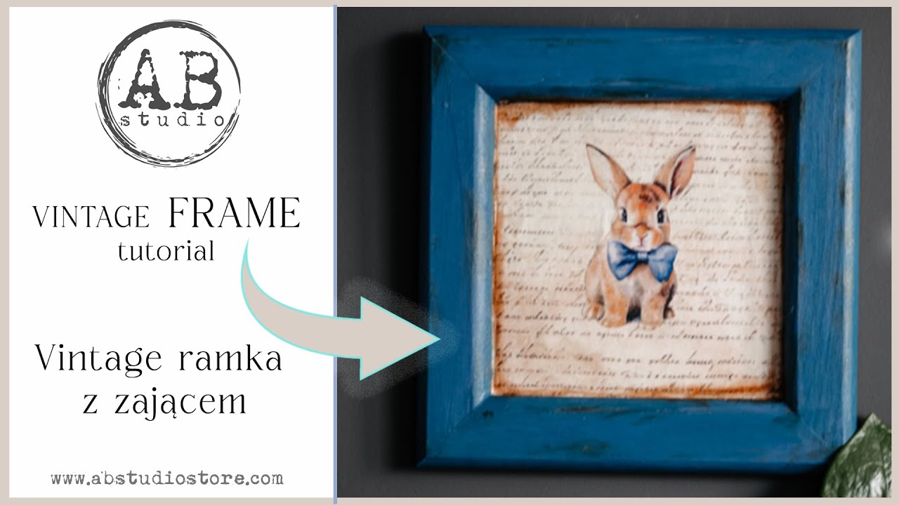 Vintage frame with decoupage flakes DIY decoupage tutorial