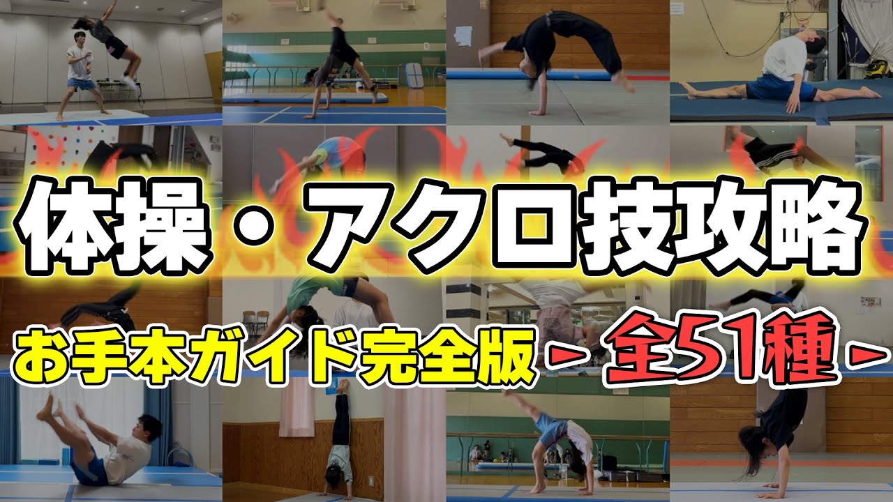 【これ1本で解決】体操・アクロバット技が一目で分かるガイドブック📚
