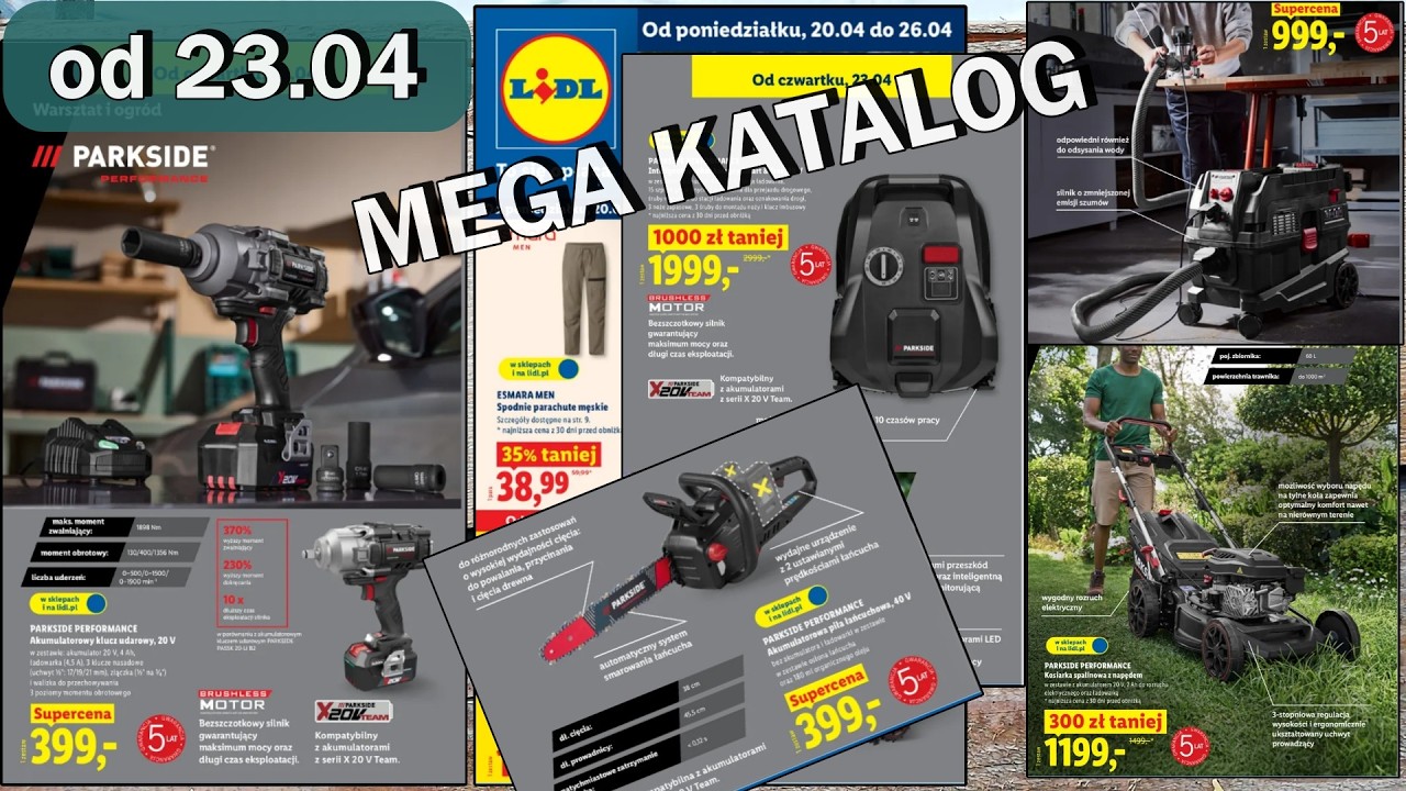 Katalog Parkside Performance MEGA NOWOŚCI !!! robot koszący 1000zł taniej, sekator, myjka, kosiarka