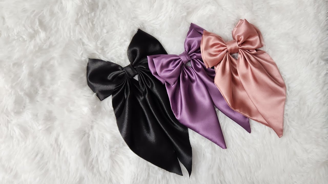 Moño de tela/Moños en tendencia/Lazos para el cabello/Moños para niñas/Lazos/Moño coletero/Hairbow.