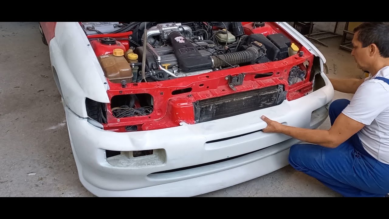 Сделать своими руками реплику Ford Escort Cosworth Часть 2 / Ремонт и установка переднего бампера